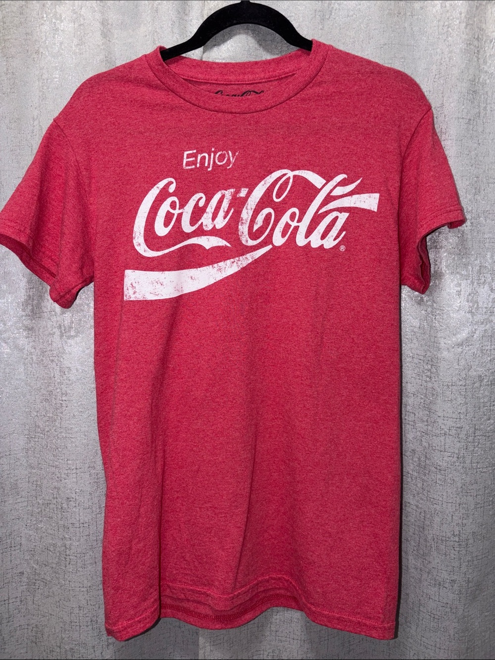 Coca Cola Red Crewneck Tee with White Logo. Small